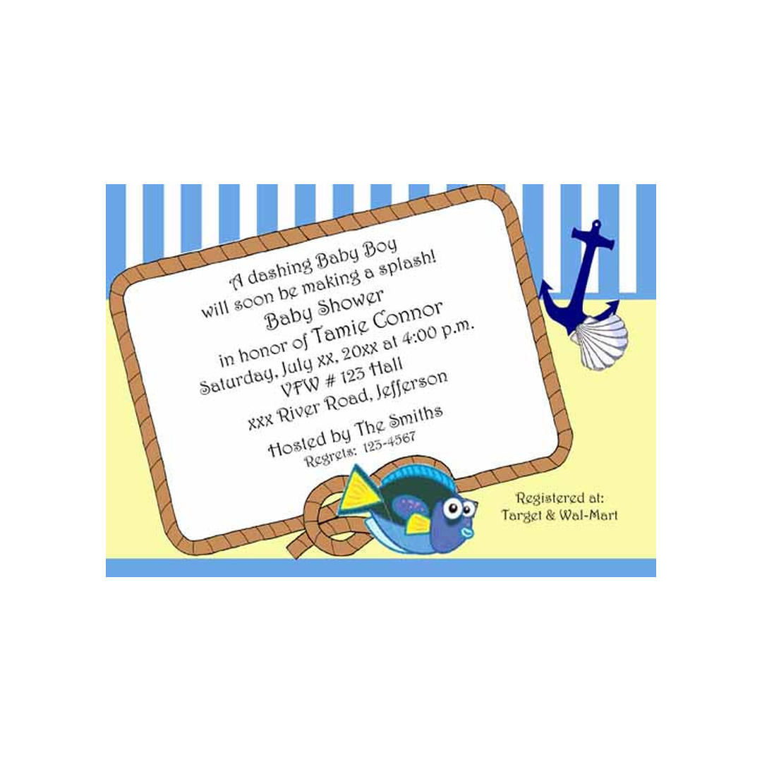 NAUTICAL ROPE CUSTOM INVITATION
