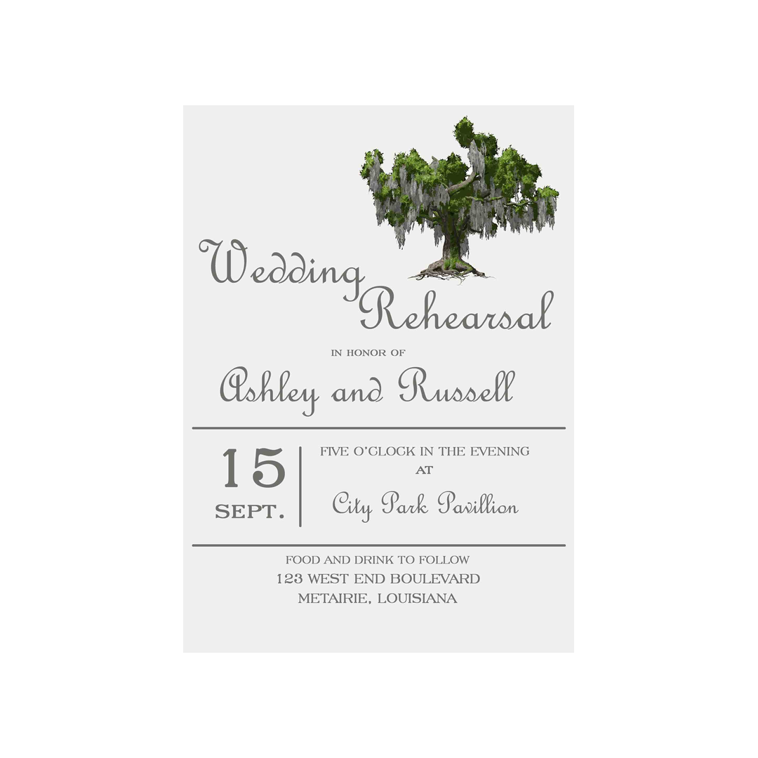OAK TREES CUSTOM INVITATION