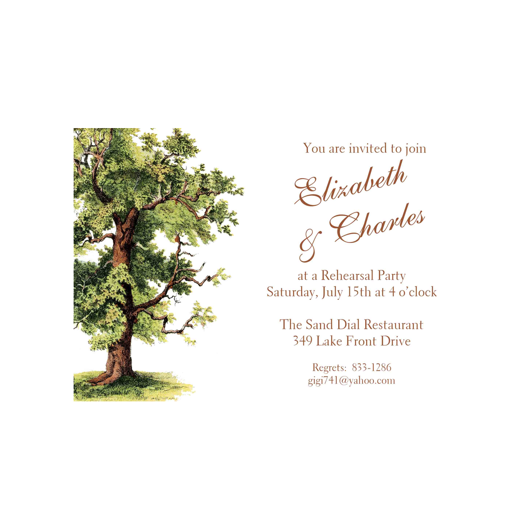 OAK TREE 2 CUSTOM INVITATION