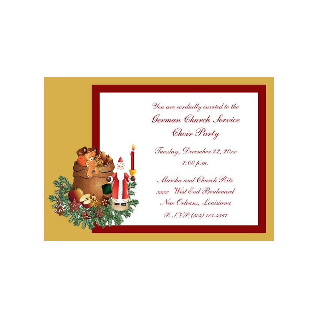 OLD WORLD SANTA 2 CUSTOM INVITATION