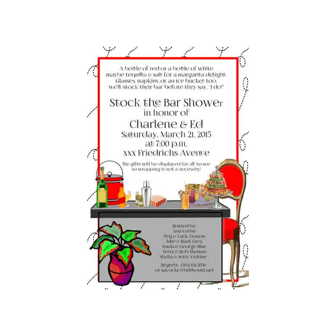 OPEN BAR CUSTOM INVITATION