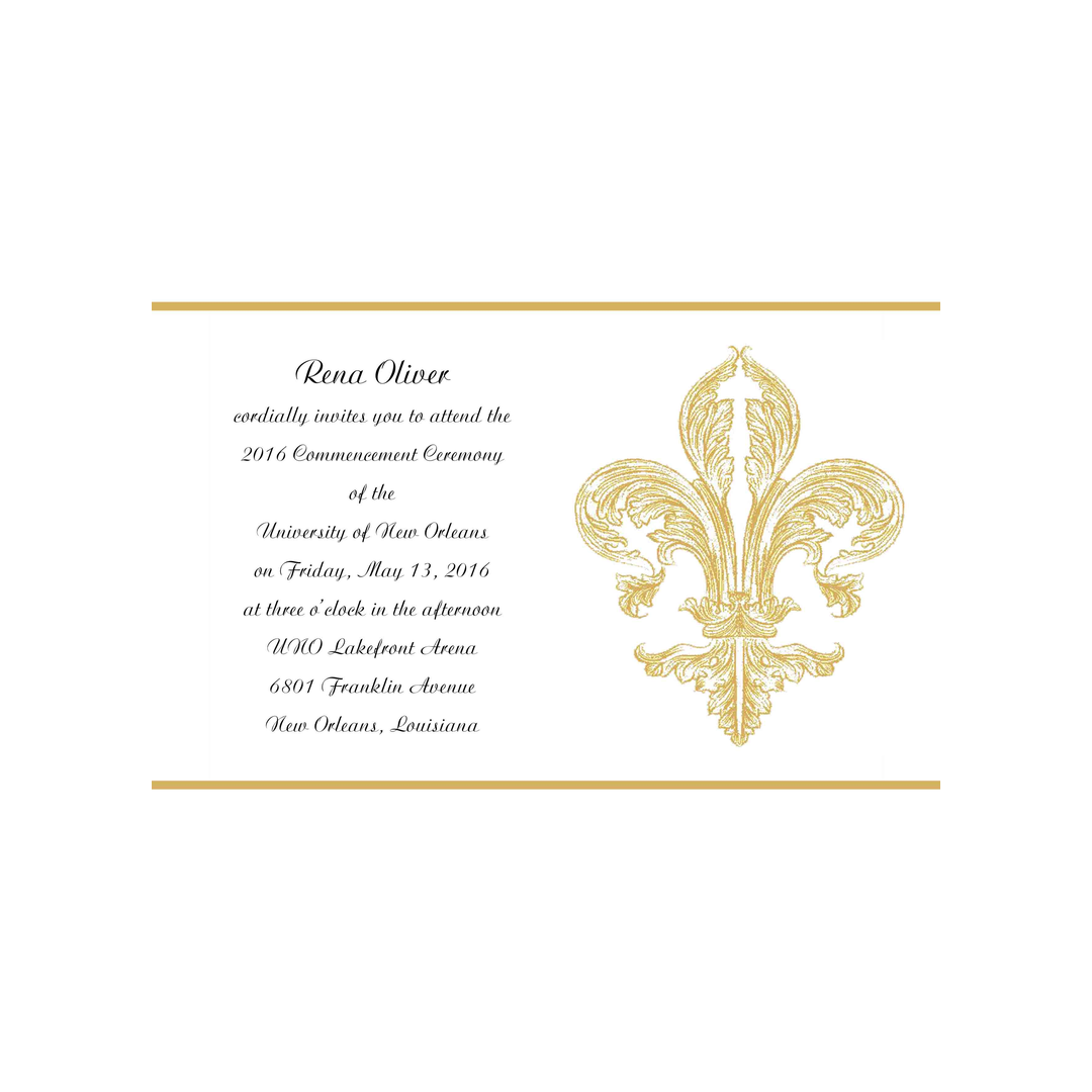 ORNATE FLEUR DE LIS CUSTOM INVITATION
