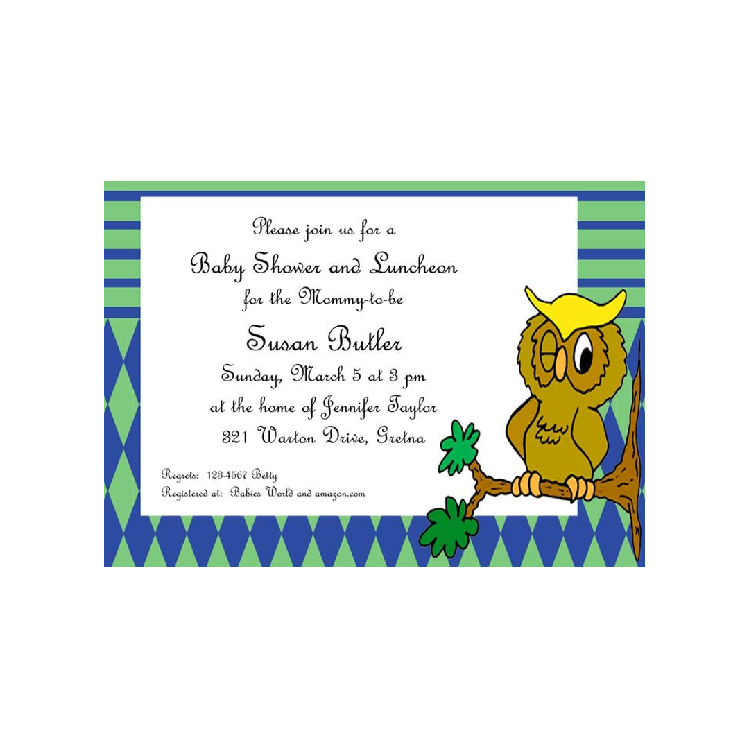 OWL CUSTOM INVITATION