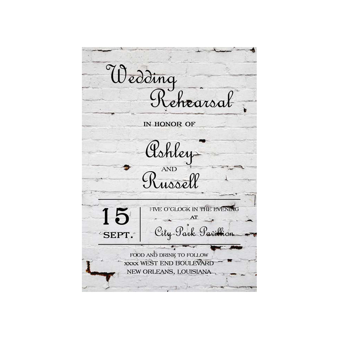 PAINTED BRICK WALL CUSTOM INVITATION