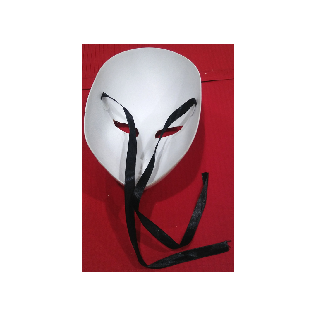 PAINTED PLASTIC MASK - GOLD LIPS