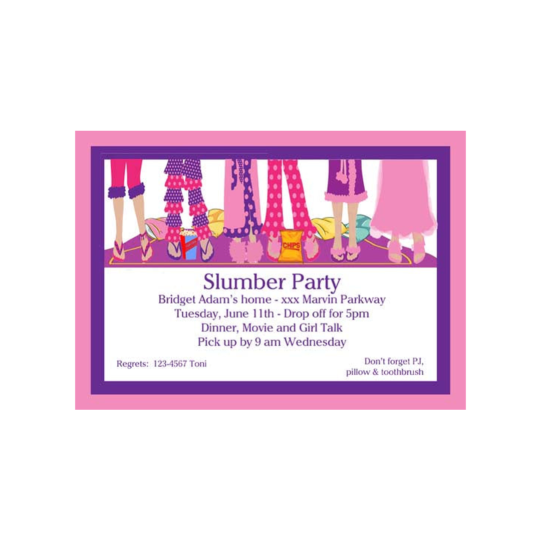 PAJAMA FEET CUSTOM INVITATION