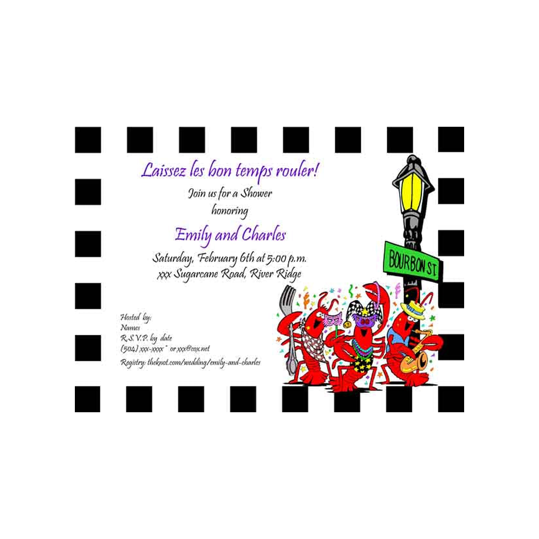 PARTYING MG CRAWFISH CUSTOM INVITATION