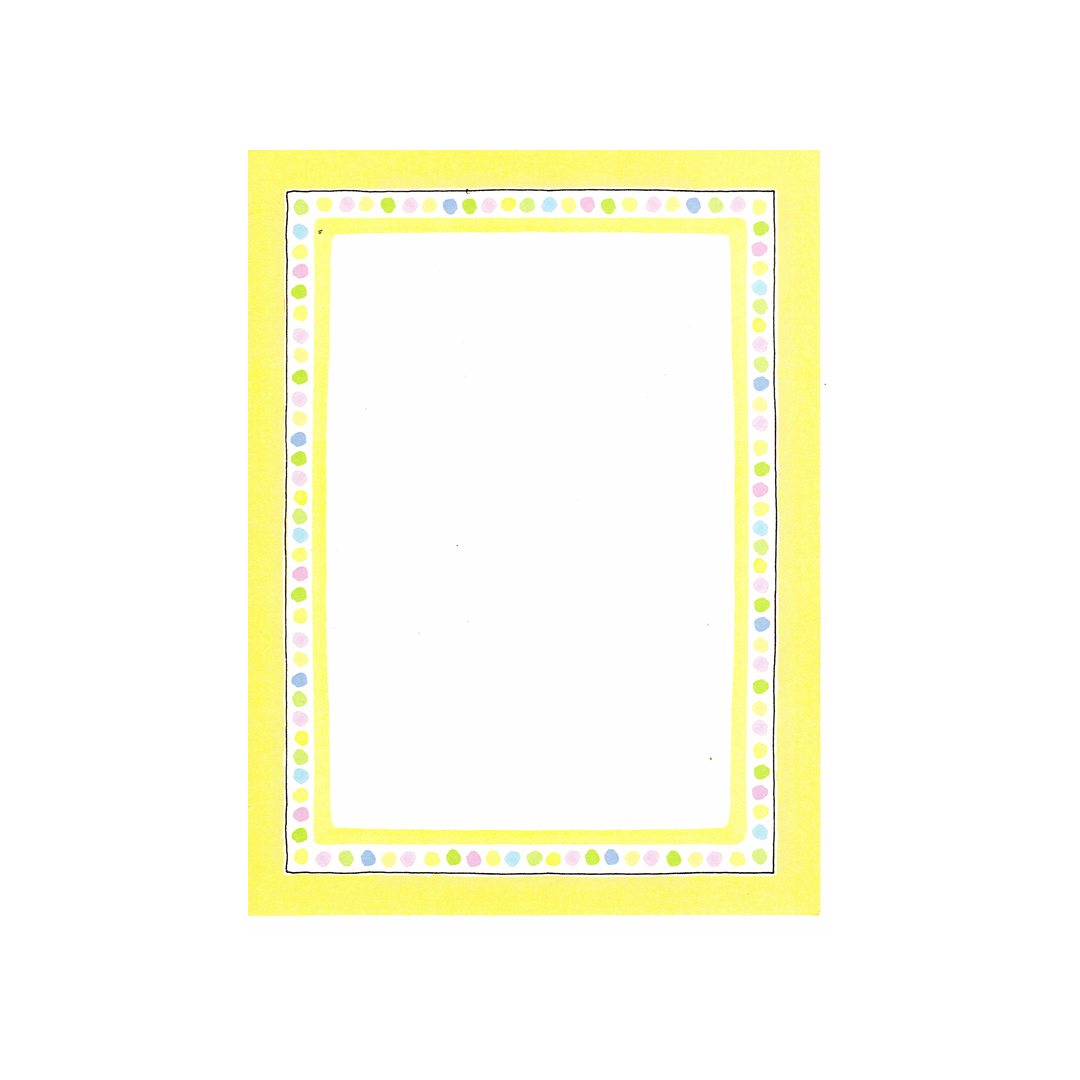 PASTEL POLKA DOT BORDER - BLANK STOCK INVITATION