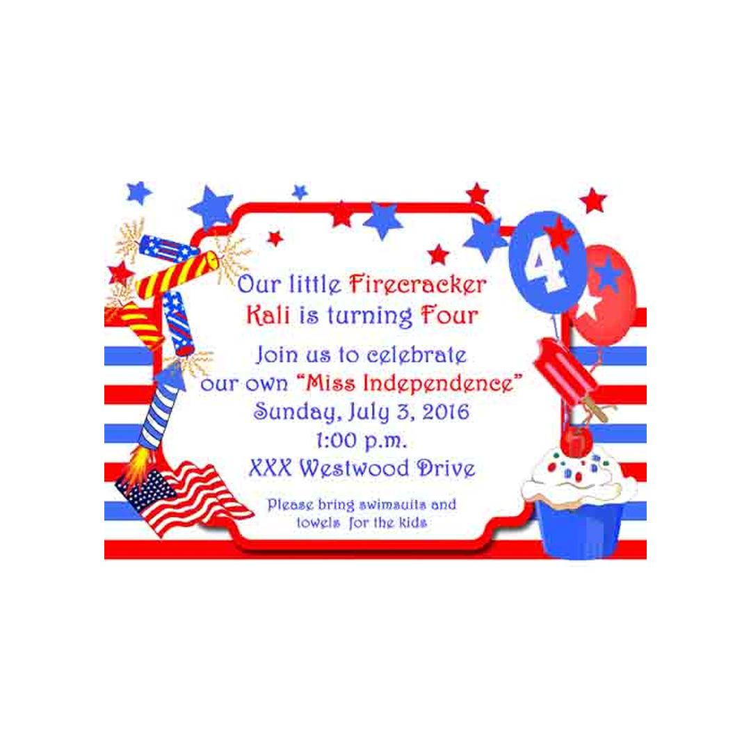 PATRIOTIC CUSTOM INVITATION