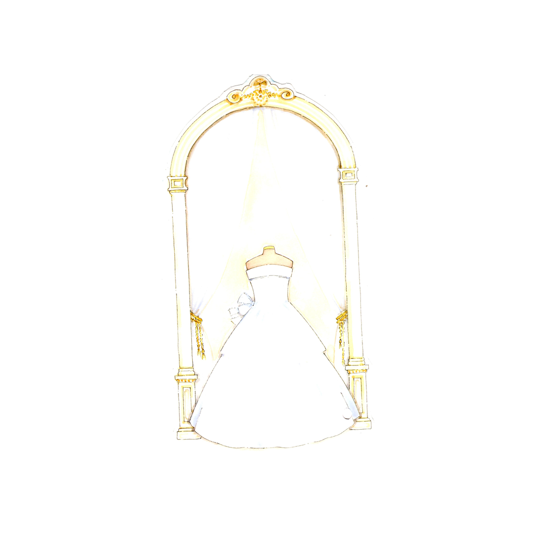 PERFECT GOWN - BLANK STOCK INVITATION