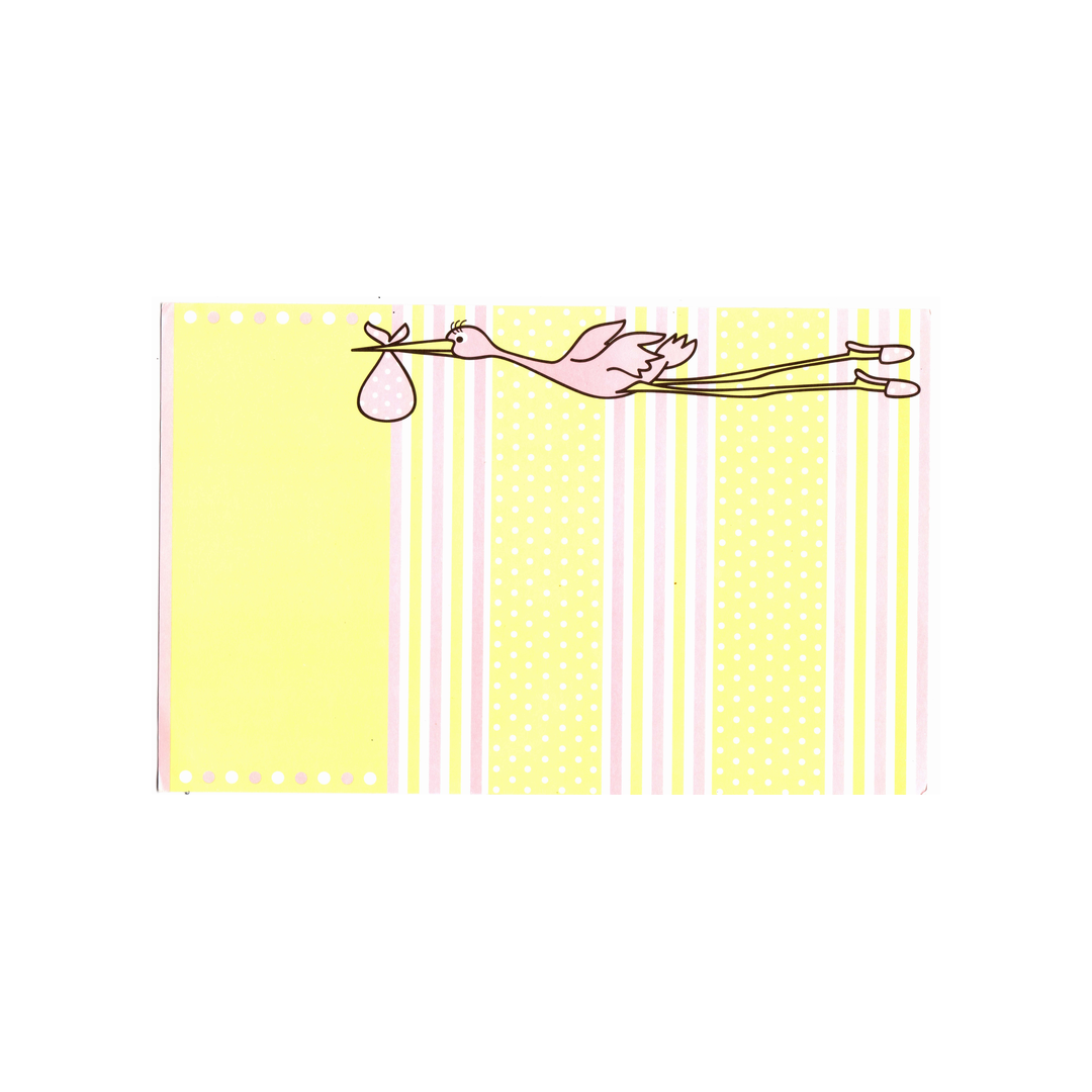 PINK STORK - BLANK INVITATION
