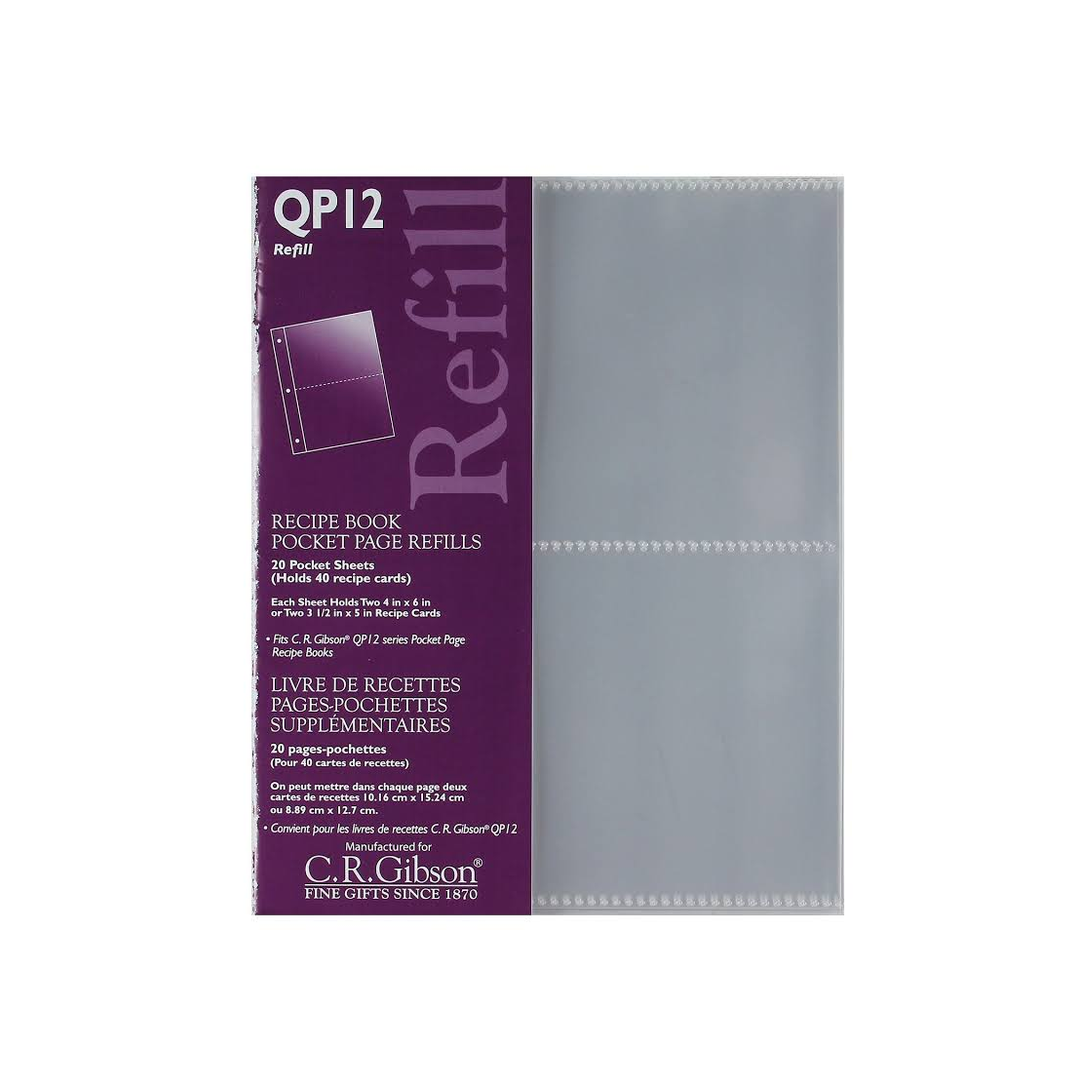 POCKET PAGE REFILL FOR QP12 KITCHEN BINDER