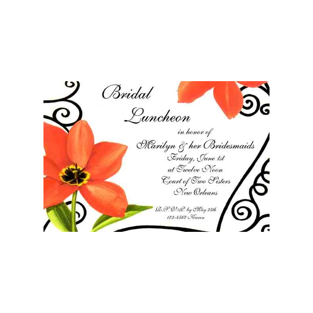 POPPIES CUSTOM INVITATION
