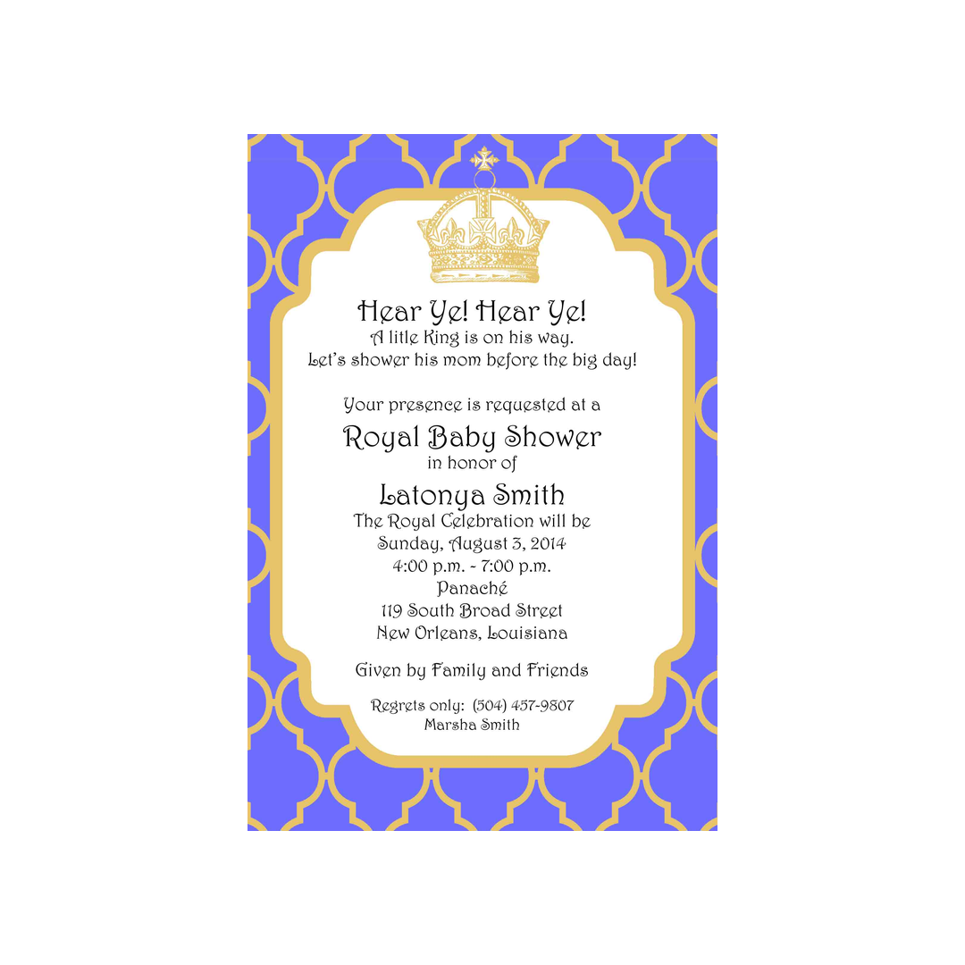 PRINCE-PRINCESS CUSTOM INVITATION