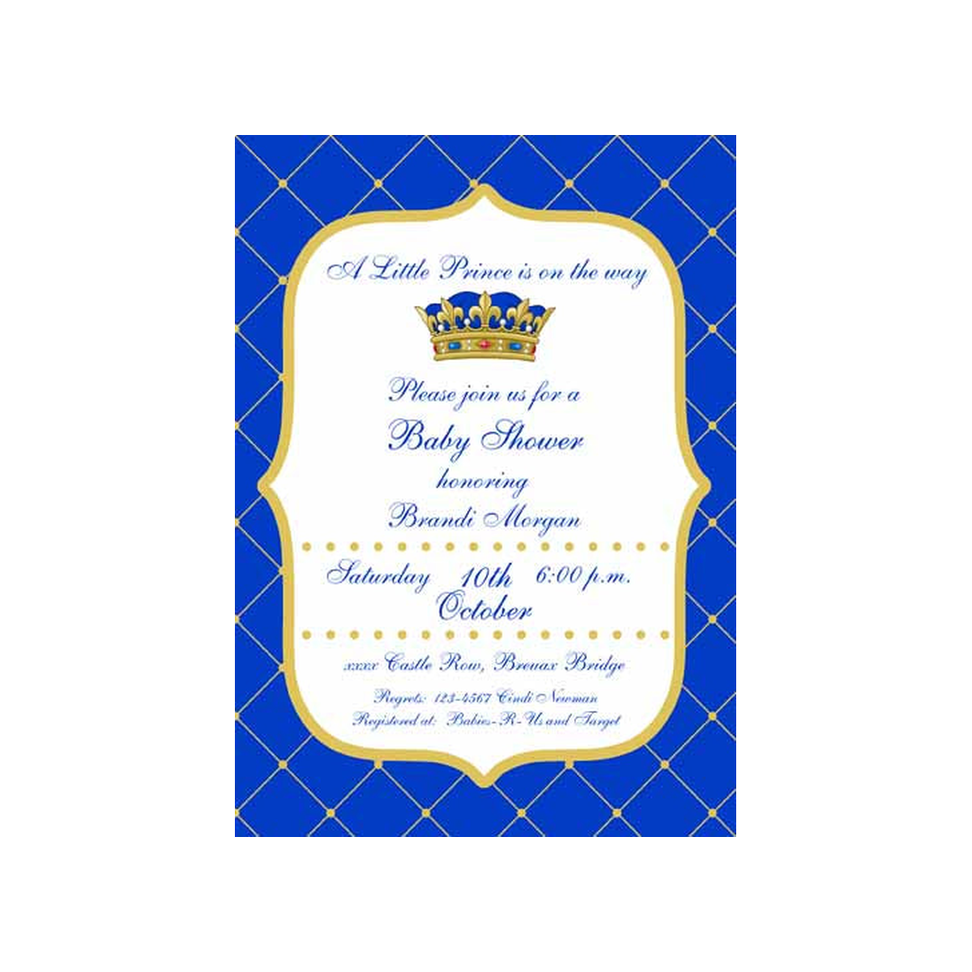 PRINCE CROWN CUSTOM INVITATION