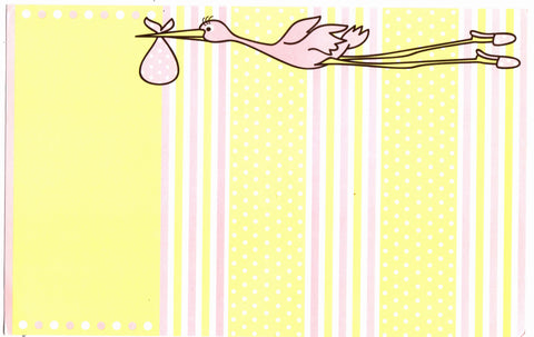 PINK STORK - BLANK INVITATION