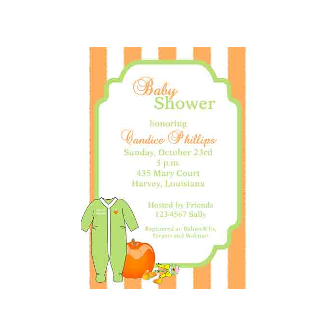 PUMPKIN AND SLEEPER CUSTOM INVITATION