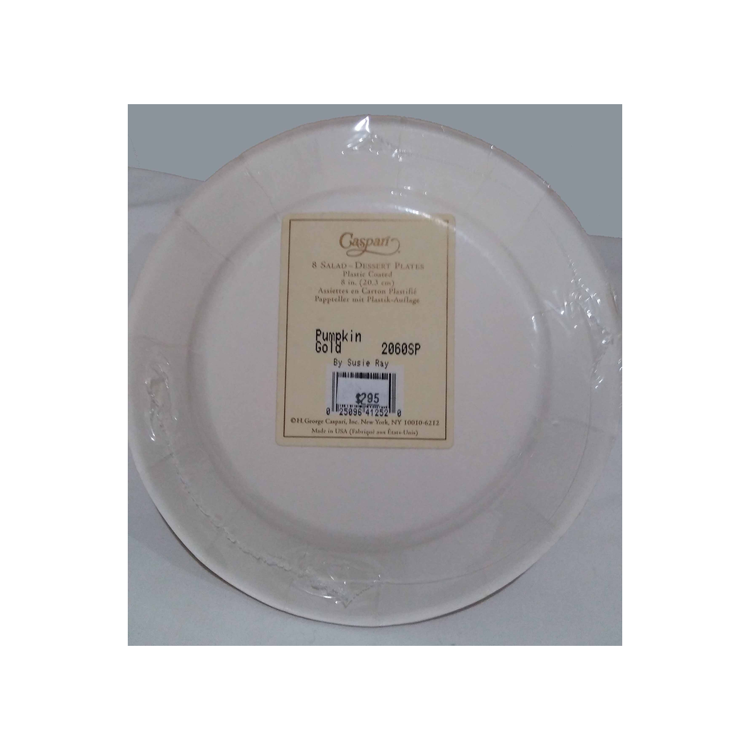 PUMPKIN GOLD 8 INCH PAPER PLATES