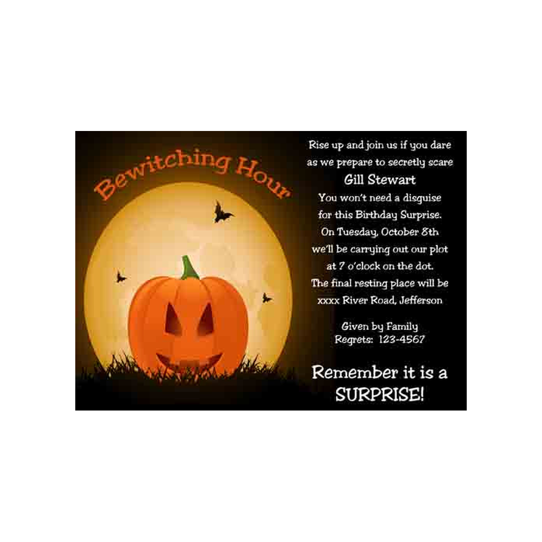 PUMPKIN MOON CUSTOM INVITATION