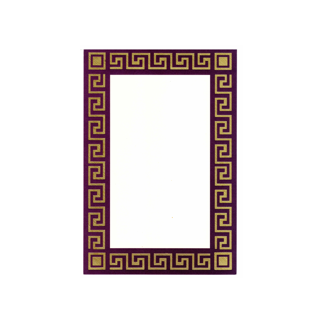 PURPLE AND GOLD FOIL (DELPHI) - BLANK INVITATION