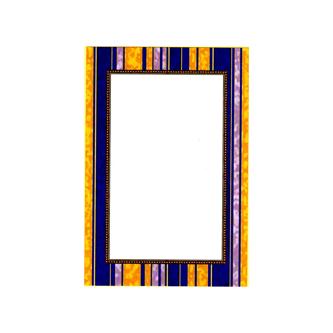 PURPLE GOLD STRIPE - BLANK STOCK INVITATION