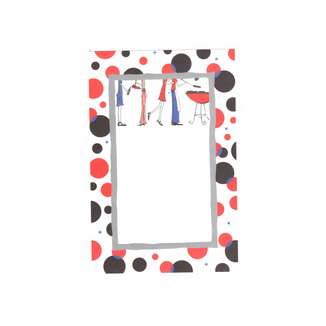 RETRO COOKOUT FEET - BLANK INVITATION
