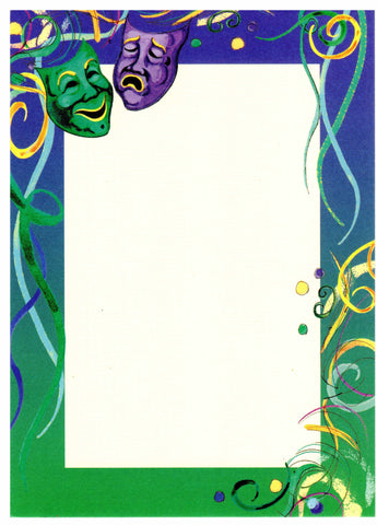 COMEDY & TRADEGY MASKS - BLANK STOCK INVITATION