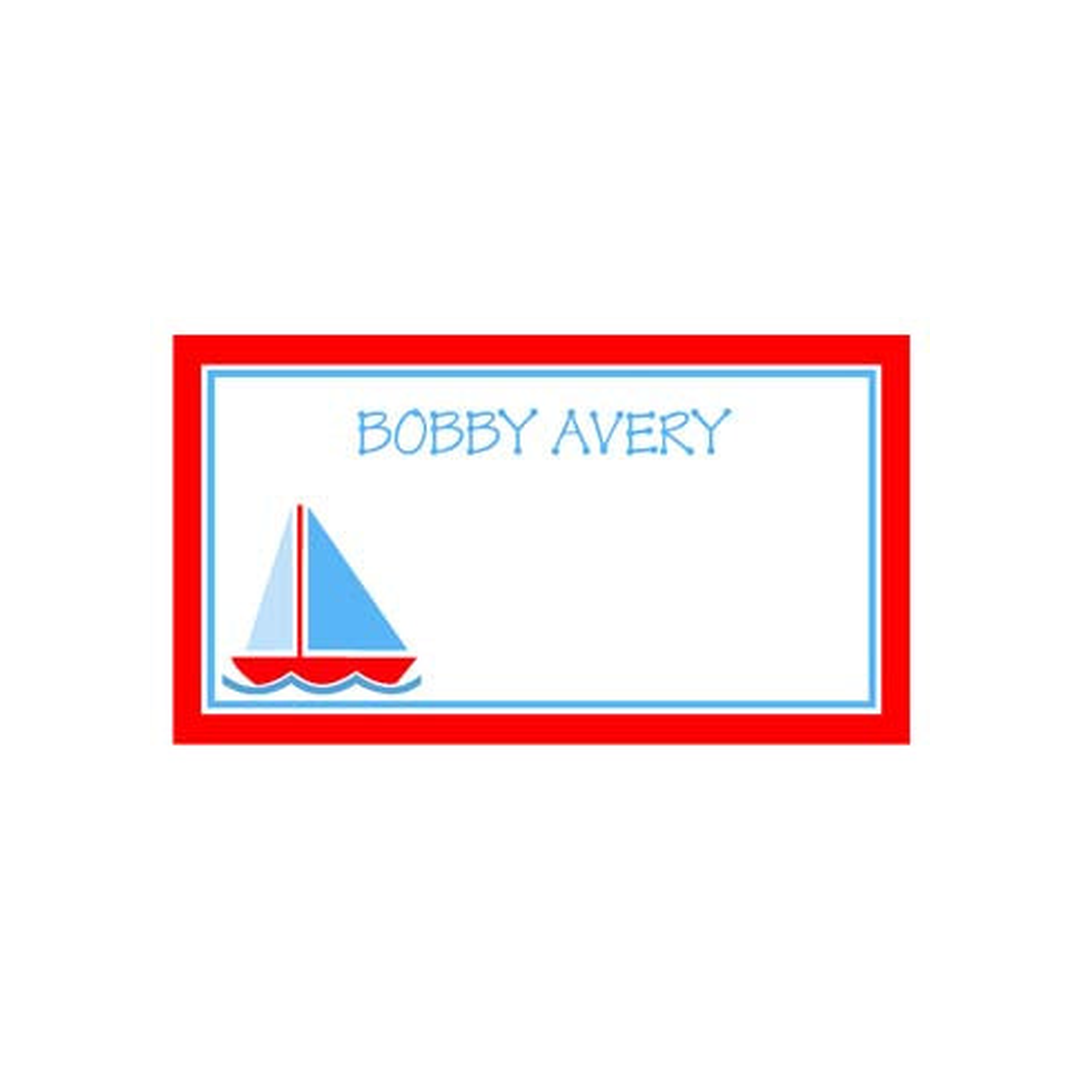 SAILBOAT PERSONALIZED GIFT OR CALLING CARDS