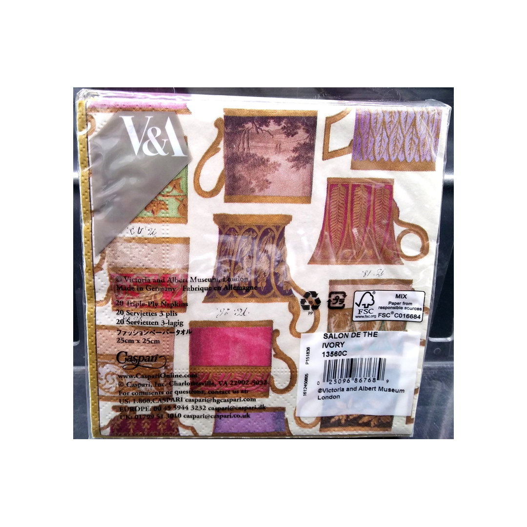 SALON DE THE PAPER BEVERAGE NAPKINS