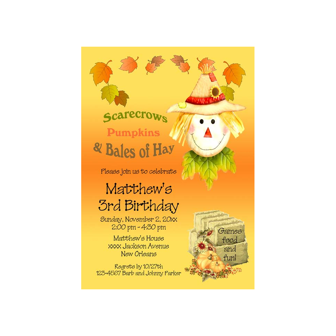 SCARECROW CUSTOM INVITATION