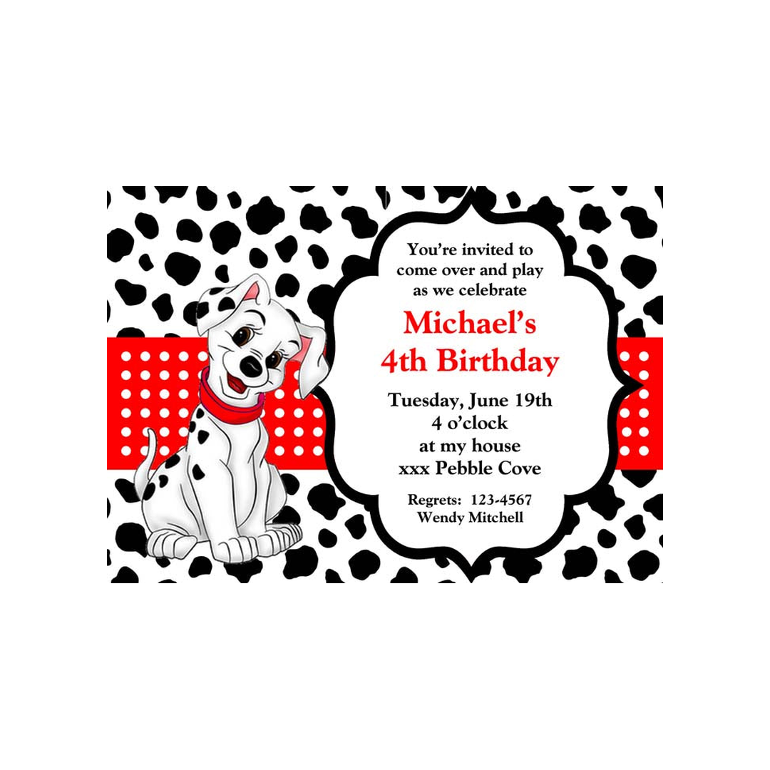 SEEING SPOTS - CUTE DALMATIAN CUSTOM INVITATION