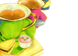 HEART TEA CUPS - BLANK STOCK INVITATION