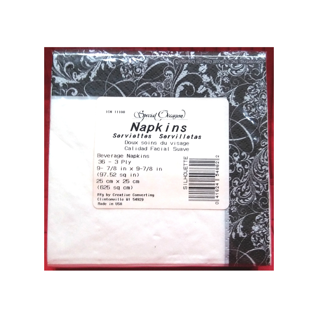 SILHOUETTE BEVERAGE NAPKINS