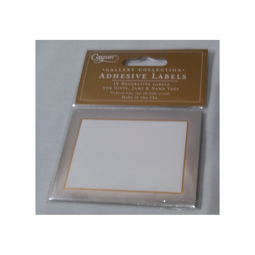 SILVER ADHESIVE GIFT TAGS