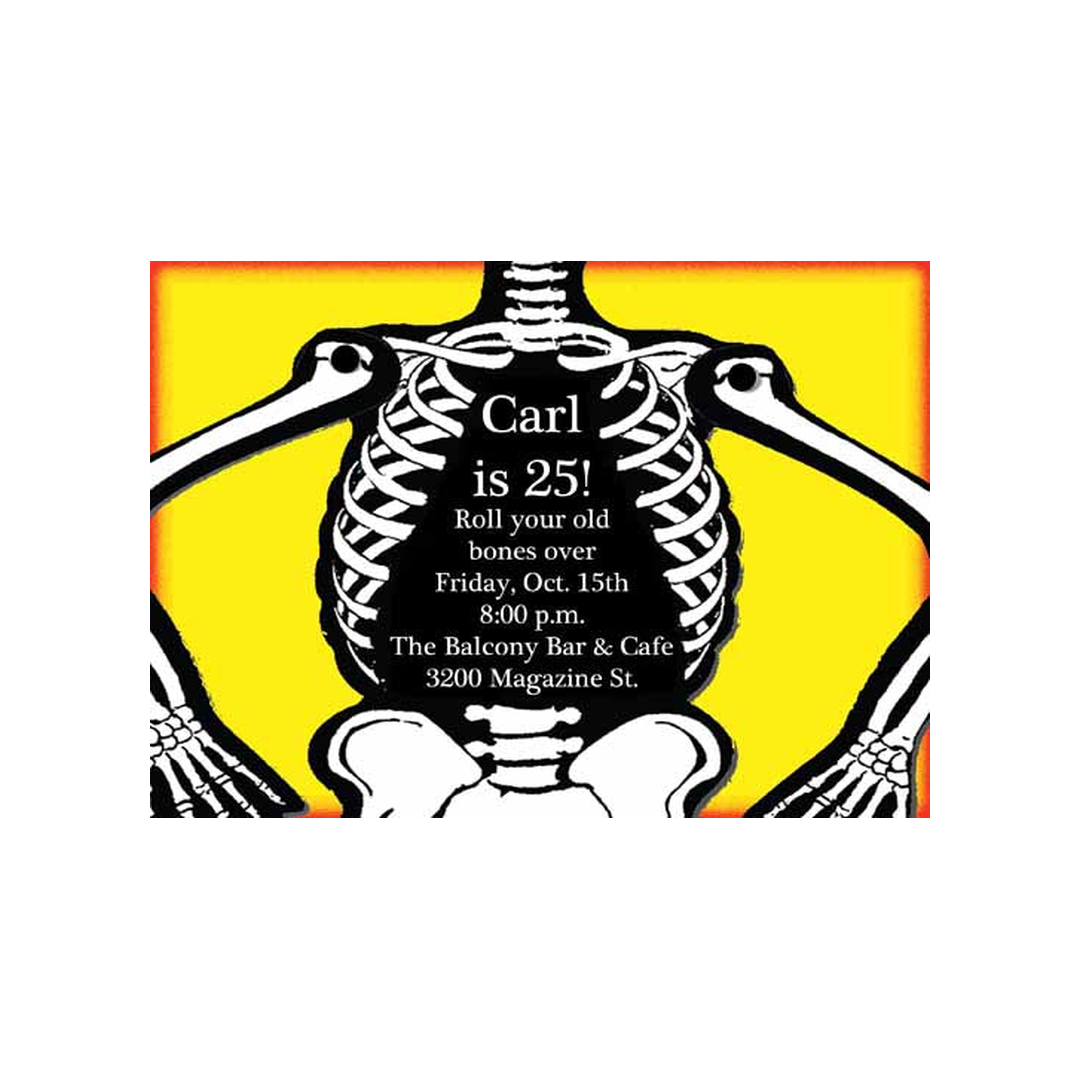 SKELETON'S CHEST CUSTOM INVITATION