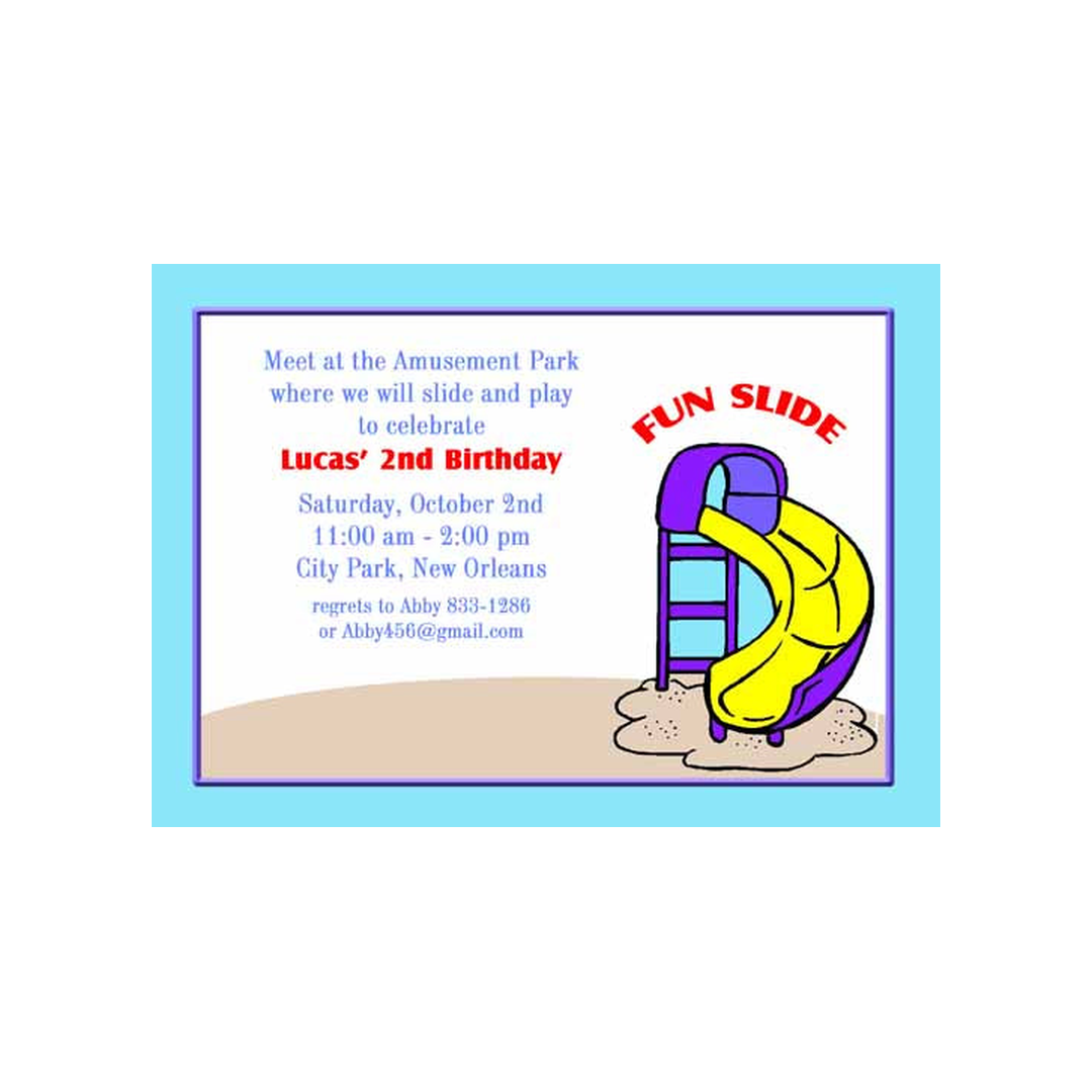SLIDE ON OVER CUSTOM INVITATION