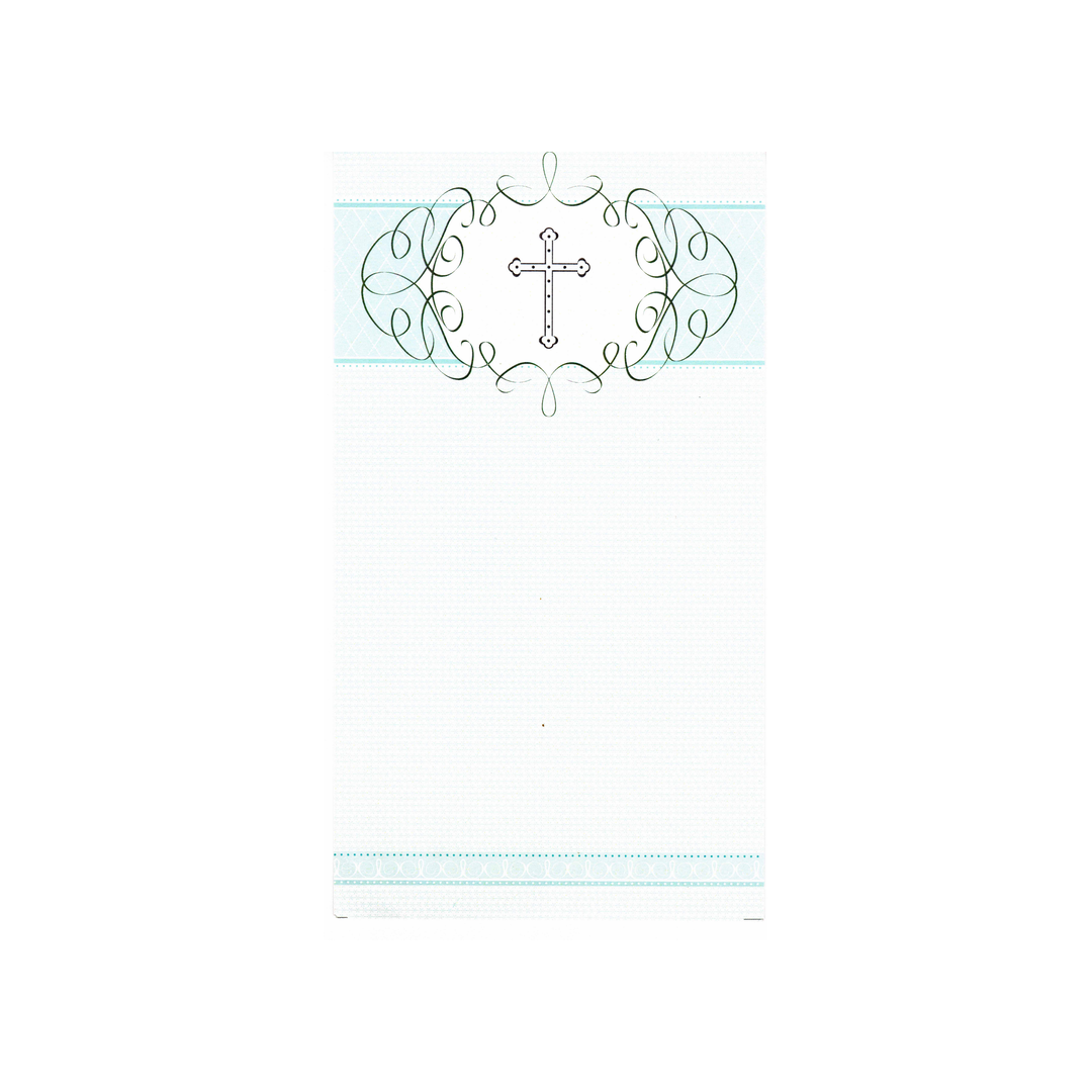 SMALL BLUE CROSS - BLANK INVITATION