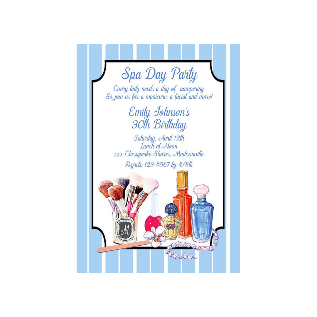 SPA DAY - VANITY CUSTOM INVITATION