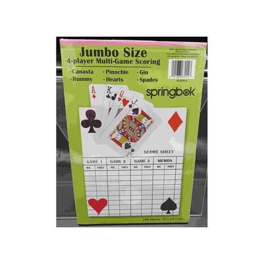 SPRINGBOK FLOWER CART JUMBO BRIDGE SCORE PADS