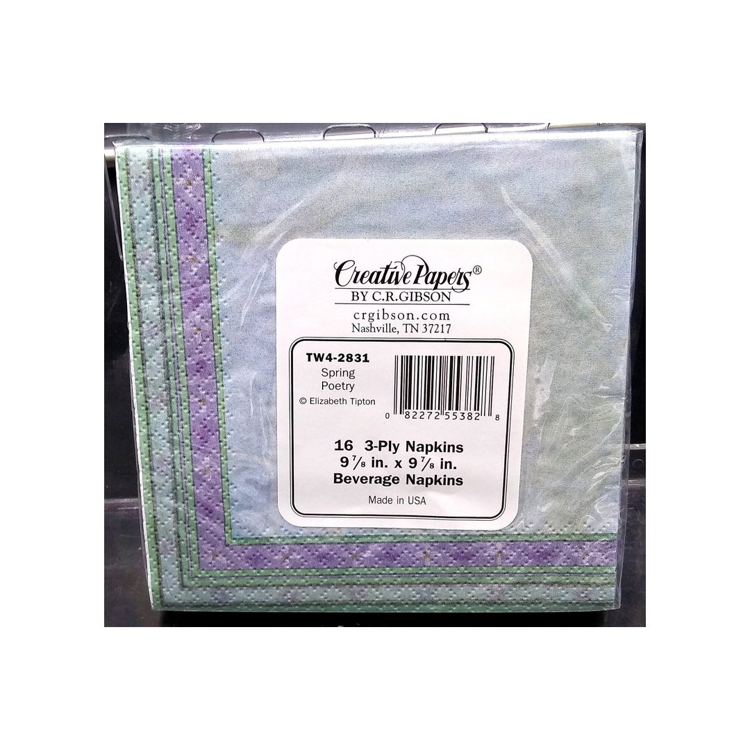 SPRING POETRY PAPER BEVERAGE NAPKINS