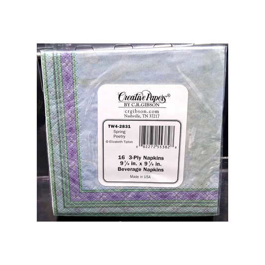 SPRING POETRY PAPER BEVERAGE NAPKINS