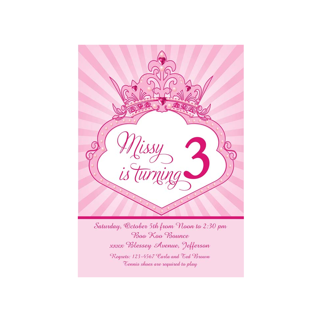 STARBURST CROWN CUSTOM INVITATION