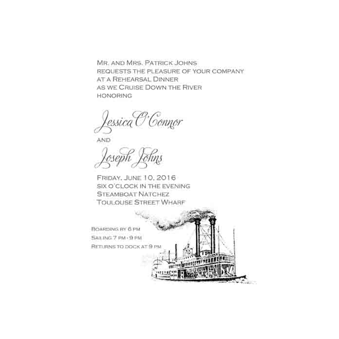 STEAMBOAT CUSTOM INVITATION