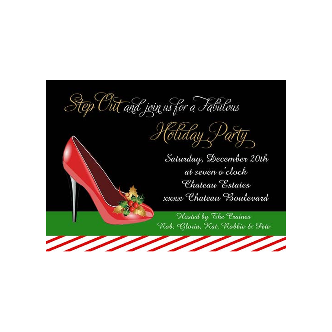 STEPPING OUT SHOE WITH HOLLY CUSTOM INVITATION
