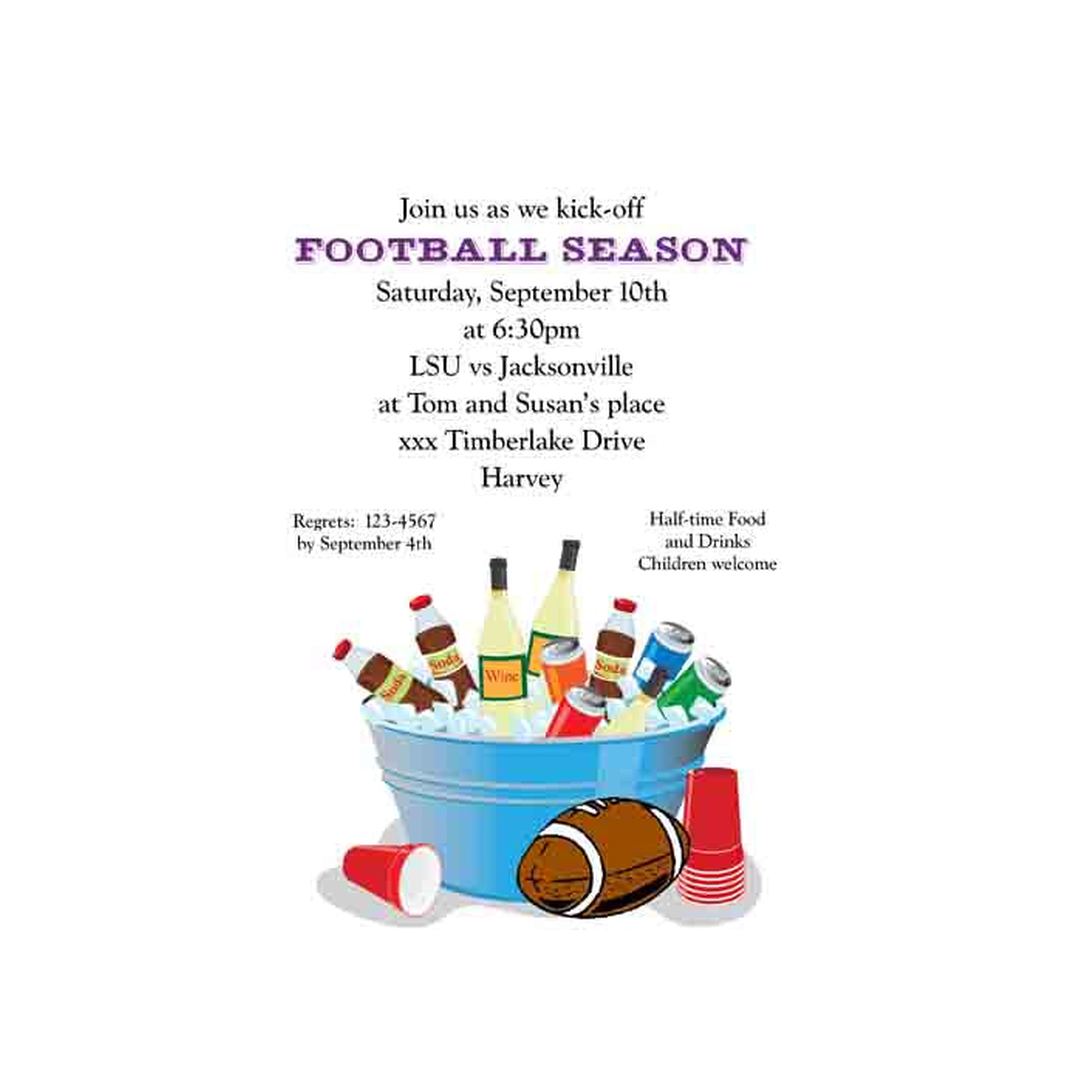 TAILGATING DRINKS CUSTOM INVITATION