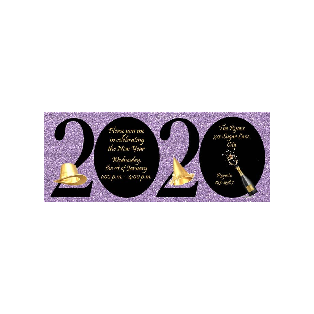 THE YEAR IN GLITTER CUSTOM INVITATION