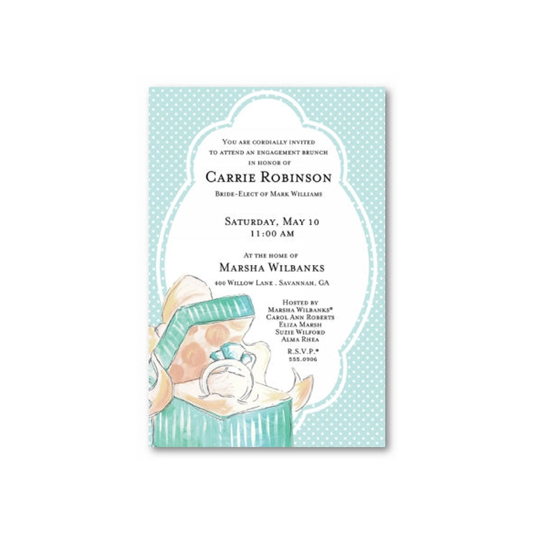 TIFFANY RING - BLANK STOCK INVITATION