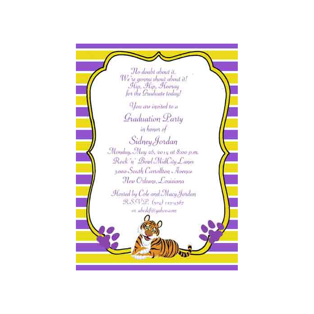 TIGER STRIPES CUSTOM INVITATION