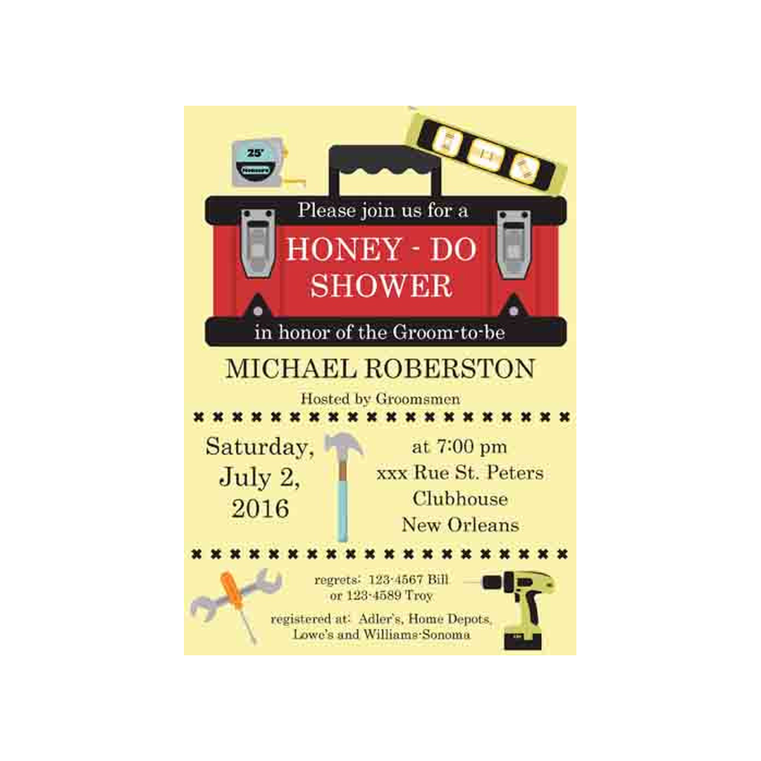 TOOL CHEST CUSTOM INVITATION