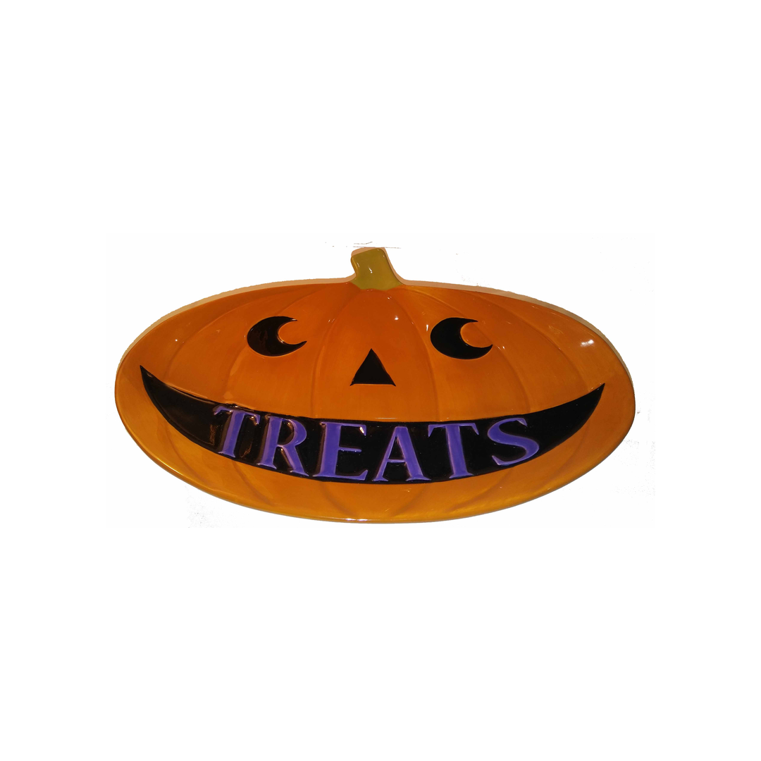 TREATS PUMPKIN PLATTER
